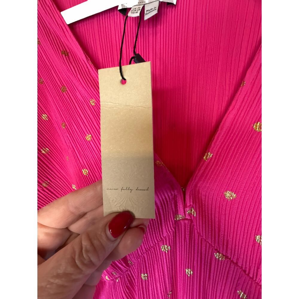 NWT Never Fully Dressed Pink Plisse Emma Dress - Size 20 - Picture 12 of 16